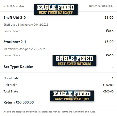 Correct Fixed Matches